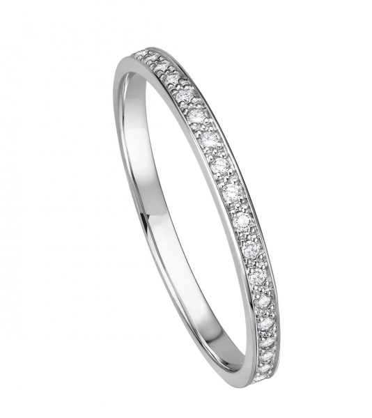 "Solitaire - World of Diamonds" Memoire Ring - rundherum 0,20 Carat